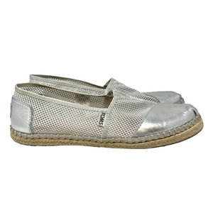 TOMS Classics Silver Mesh Women’s Shoes size: 9.5